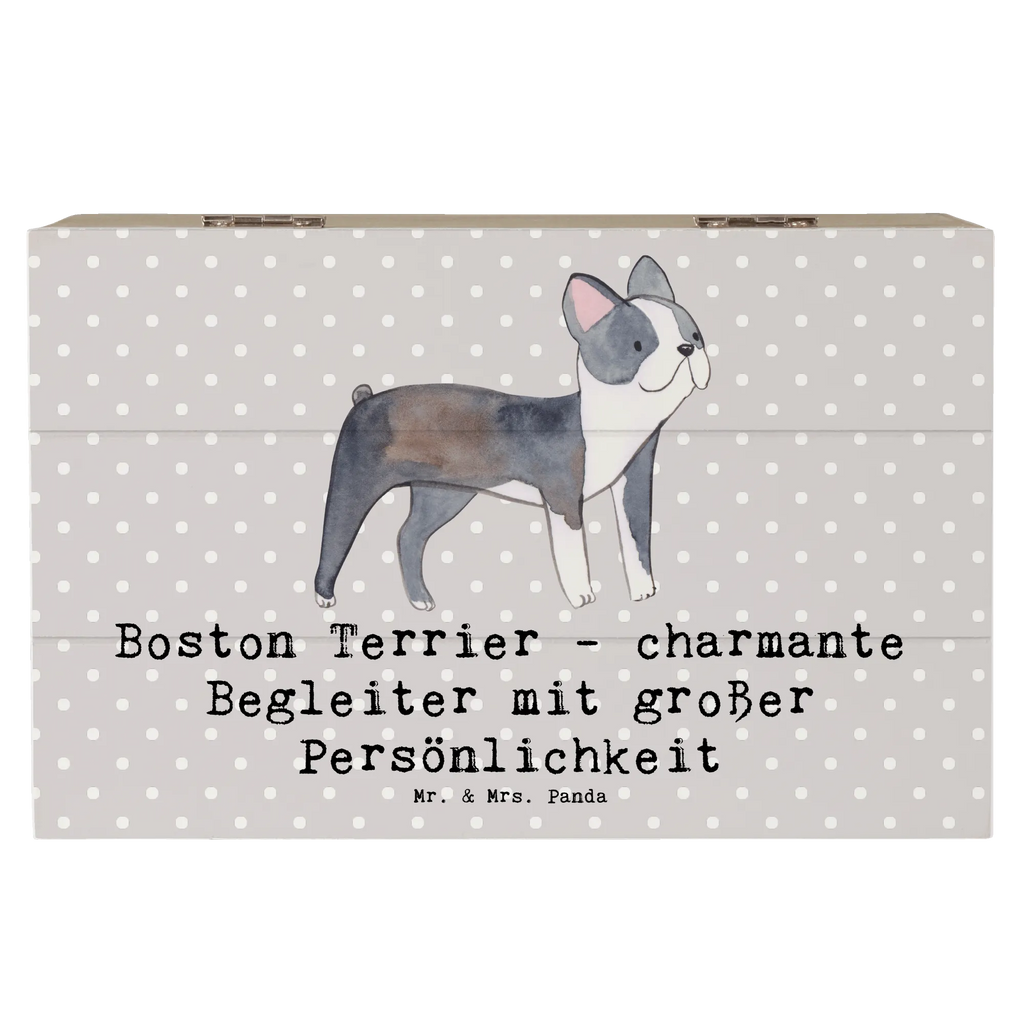 Holzkiste Boston Terrier Begleiter Erinnerungskiste, Holzkiste, Aufbewahrungsbox, Geschenkbox, Kiste, Truhe, Dekokiste, XXL, Geschenkdose, Schatzkiste, Schatulle, Erinnerungsbox, Hund, Hunderasse, Rassehund, Hundebesitzer, Geschenk, Tierfreund, Schenken, Welpe