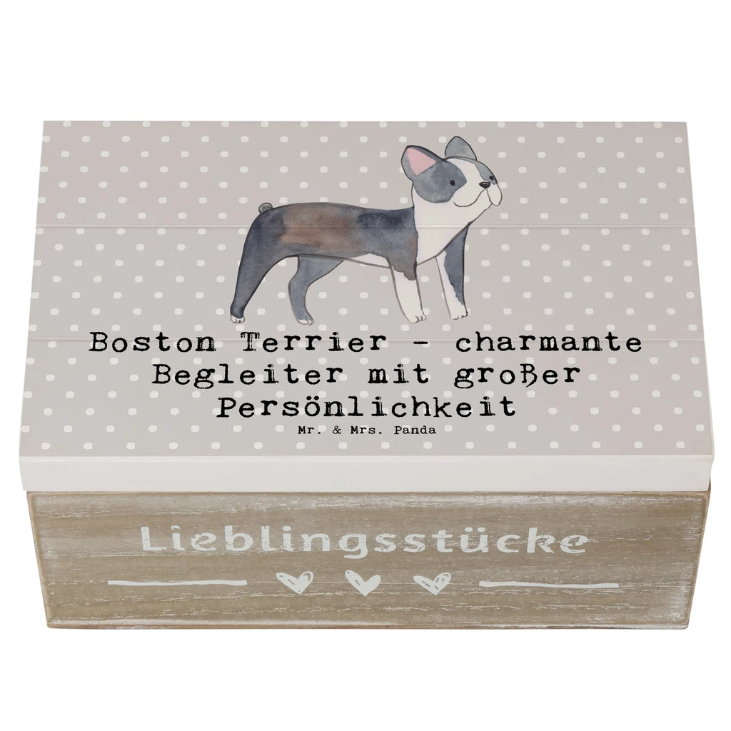 Holzkiste Boston Terrier Begleiter Erinnerungskiste, Holzkiste, Aufbewahrungsbox, Geschenkbox, Kiste, Truhe, Dekokiste, XXL, Geschenkdose, Schatzkiste, Schatulle, Erinnerungsbox, Hund, Hunderasse, Rassehund, Hundebesitzer, Geschenk, Tierfreund, Schenken, Welpe