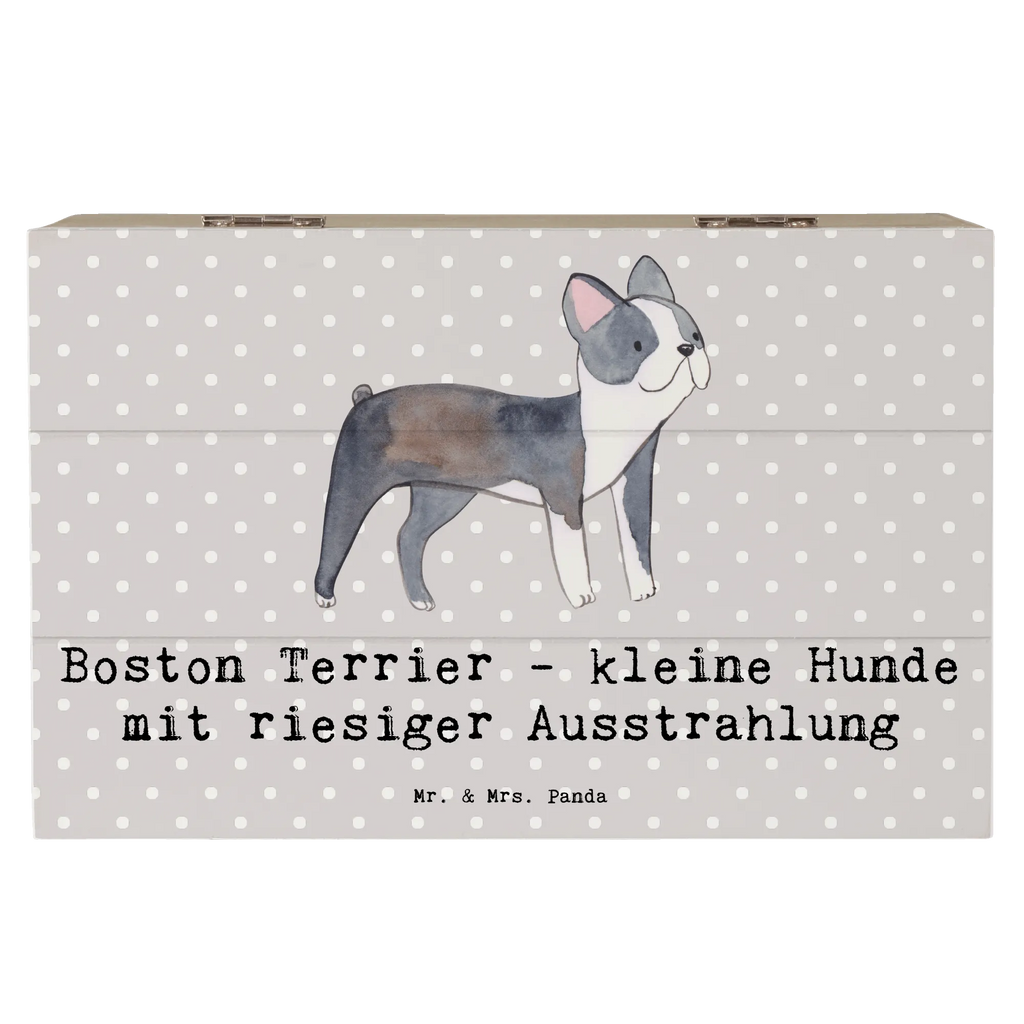 Holzkiste Boston Terrier Dekokiste, Truhe, Aufbewahrungsbox, XXL, Kiste, Schatzkiste, Geschenkdose, Schatulle, Geschenkbox, Erinnerungsbox, Holzkiste, Erinnerungskiste, Hund, Hunderasse, Rassehund, Hundebesitzer, Geschenk, Tierfreund, Schenken, Welpe