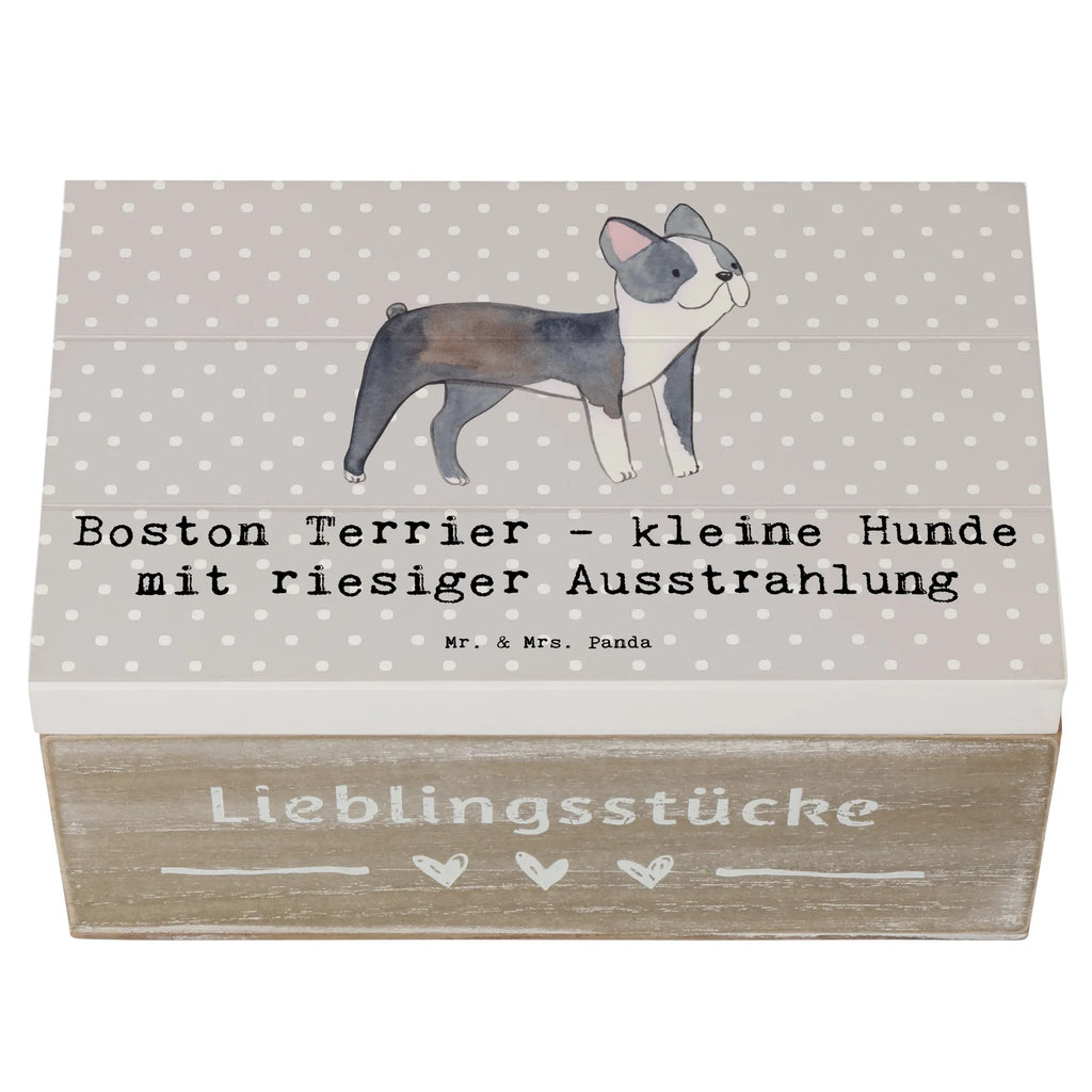 Holzkiste Boston Terrier Dekokiste, Truhe, Aufbewahrungsbox, XXL, Kiste, Schatzkiste, Geschenkdose, Schatulle, Geschenkbox, Erinnerungsbox, Holzkiste, Erinnerungskiste, Hund, Hunderasse, Rassehund, Hundebesitzer, Geschenk, Tierfreund, Schenken, Welpe