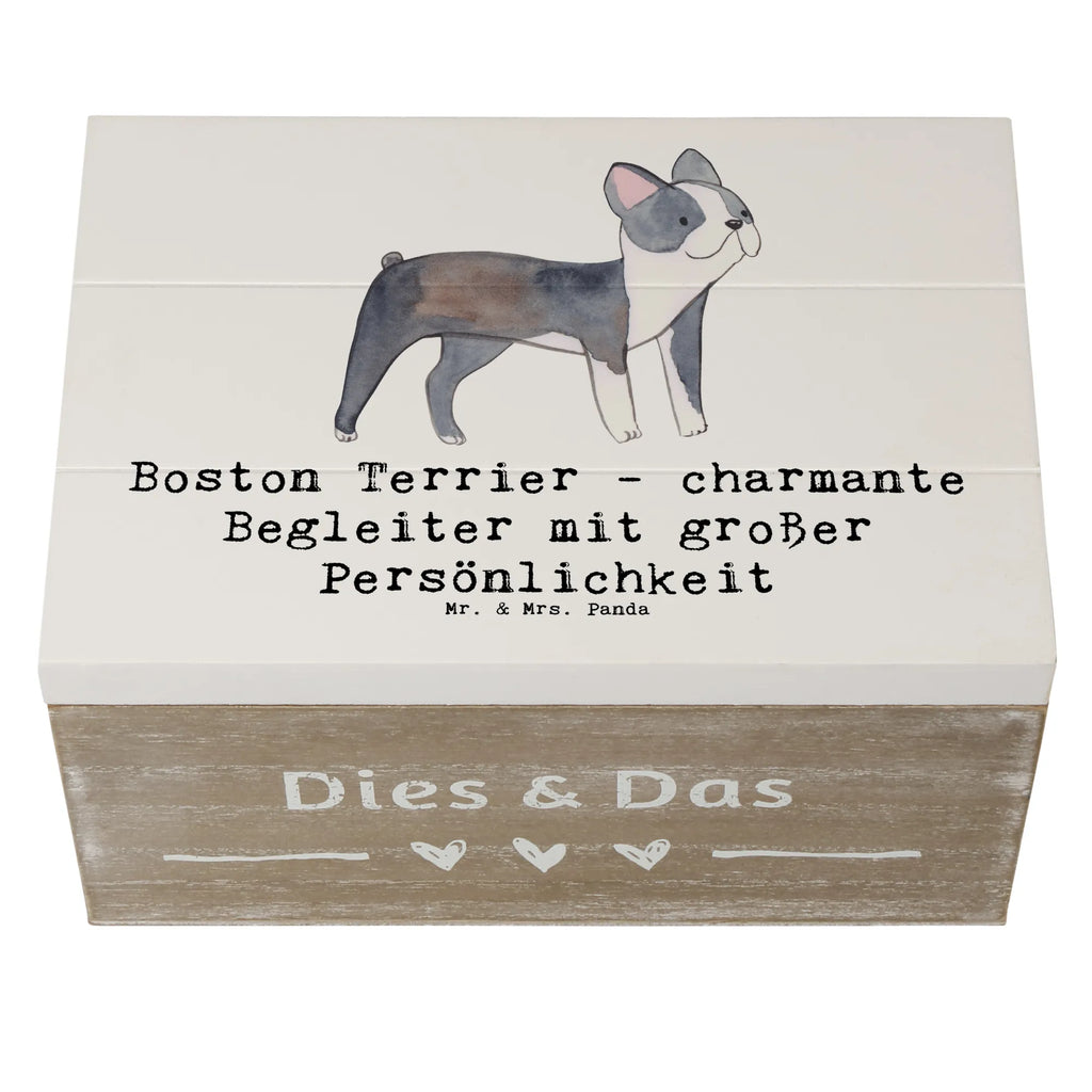 Holzkiste Boston Terrier Begleiter Erinnerungskiste, Holzkiste, Aufbewahrungsbox, Geschenkbox, Kiste, Truhe, Dekokiste, XXL, Geschenkdose, Schatzkiste, Schatulle, Erinnerungsbox, Hund, Hunderasse, Rassehund, Hundebesitzer, Geschenk, Tierfreund, Schenken, Welpe