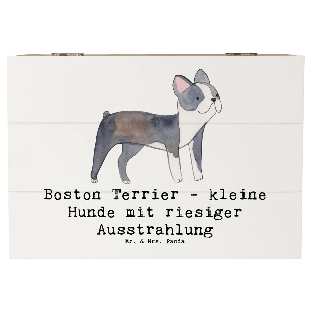 Holzkiste Boston Terrier Dekokiste, Truhe, Aufbewahrungsbox, XXL, Kiste, Schatzkiste, Geschenkdose, Schatulle, Geschenkbox, Erinnerungsbox, Holzkiste, Erinnerungskiste, Hund, Hunderasse, Rassehund, Hundebesitzer, Geschenk, Tierfreund, Schenken, Welpe
