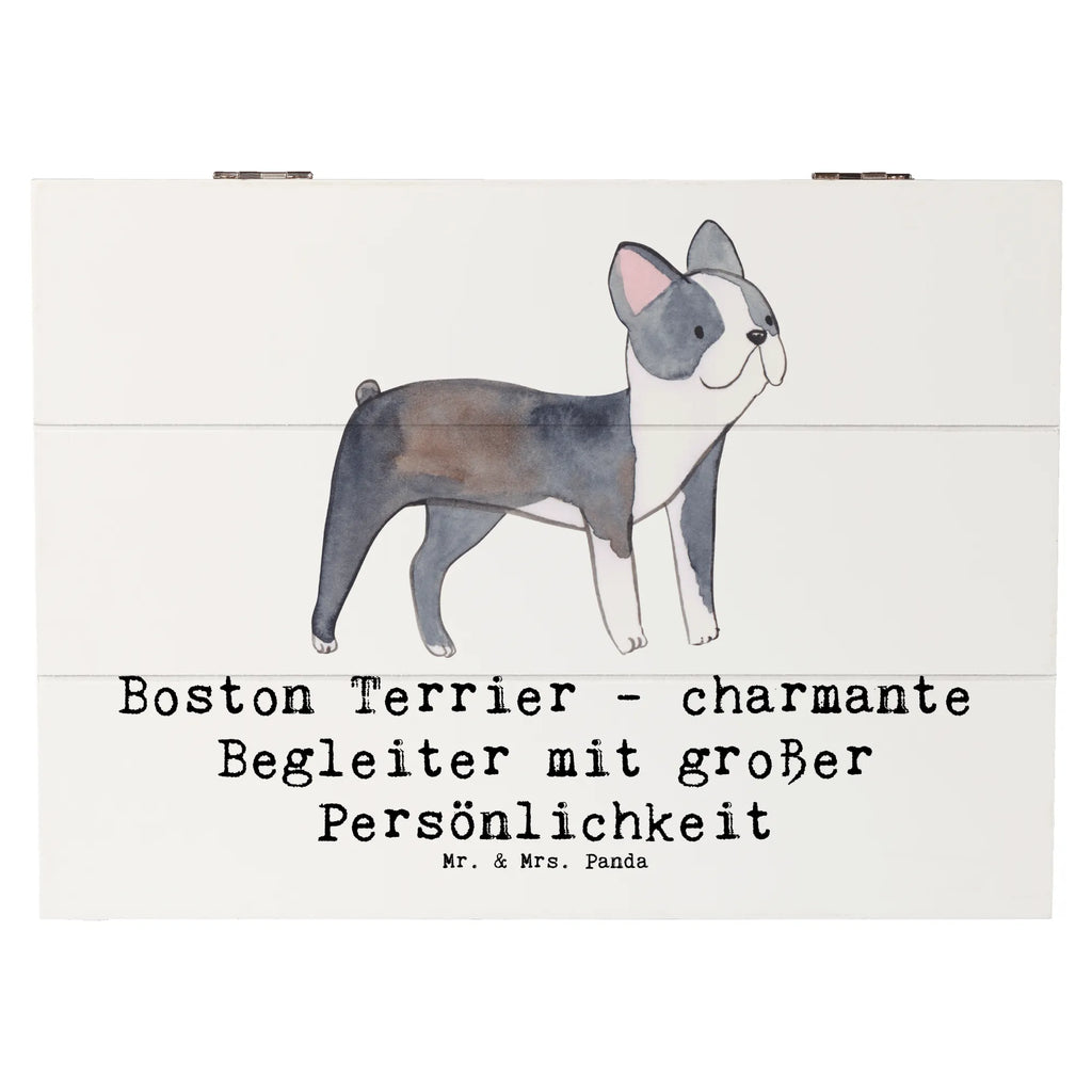 Holzkiste Boston Terrier Begleiter Erinnerungskiste, Holzkiste, Aufbewahrungsbox, Geschenkbox, Kiste, Truhe, Dekokiste, XXL, Geschenkdose, Schatzkiste, Schatulle, Erinnerungsbox, Hund, Hunderasse, Rassehund, Hundebesitzer, Geschenk, Tierfreund, Schenken, Welpe