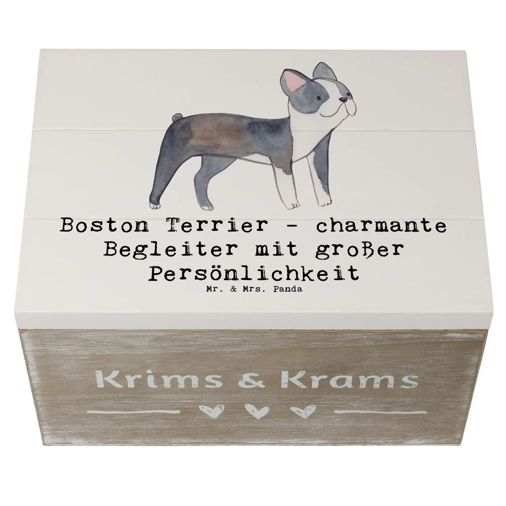 Holzkiste Boston Terrier Begleiter Erinnerungskiste, Holzkiste, Aufbewahrungsbox, Geschenkbox, Kiste, Truhe, Dekokiste, XXL, Geschenkdose, Schatzkiste, Schatulle, Erinnerungsbox, Hund, Hunderasse, Rassehund, Hundebesitzer, Geschenk, Tierfreund, Schenken, Welpe
