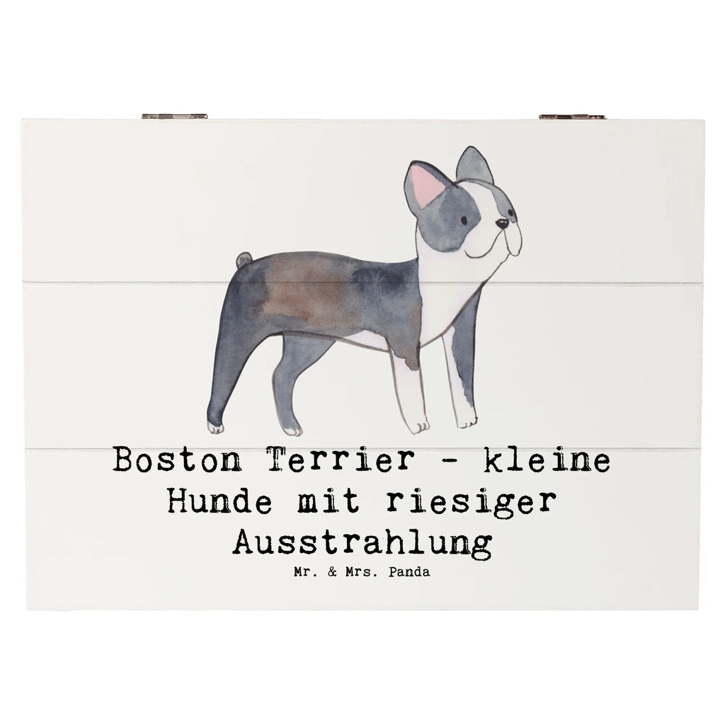 Holzkiste Boston Terrier Dekokiste, Truhe, Aufbewahrungsbox, XXL, Kiste, Schatzkiste, Geschenkdose, Schatulle, Geschenkbox, Erinnerungsbox, Holzkiste, Erinnerungskiste, Hund, Hunderasse, Rassehund, Hundebesitzer, Geschenk, Tierfreund, Schenken, Welpe