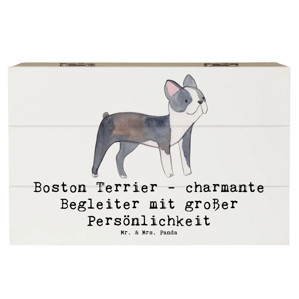 Holzkiste Boston Terrier Begleiter Erinnerungskiste, Holzkiste, Aufbewahrungsbox, Geschenkbox, Kiste, Truhe, Dekokiste, XXL, Geschenkdose, Schatzkiste, Schatulle, Erinnerungsbox, Hund, Hunderasse, Rassehund, Hundebesitzer, Geschenk, Tierfreund, Schenken, Welpe
