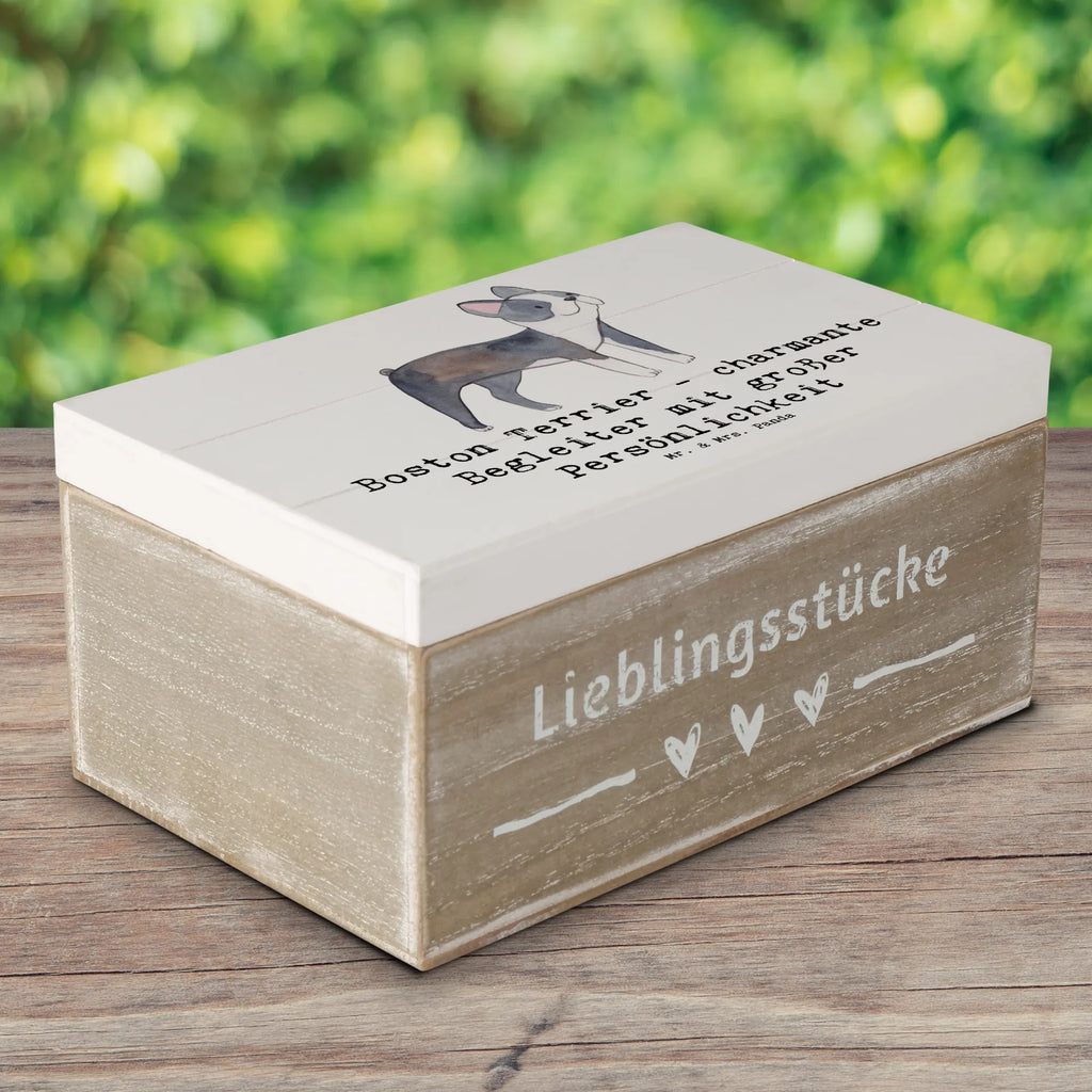 Holzkiste Boston Terrier Begleiter Erinnerungskiste, Holzkiste, Aufbewahrungsbox, Geschenkbox, Kiste, Truhe, Dekokiste, XXL, Geschenkdose, Schatzkiste, Schatulle, Erinnerungsbox, Hund, Hunderasse, Rassehund, Hundebesitzer, Geschenk, Tierfreund, Schenken, Welpe