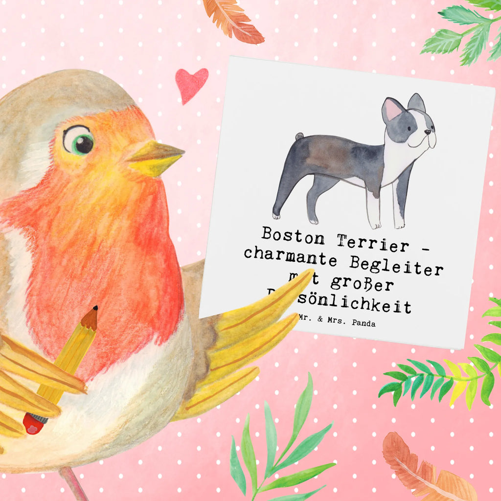 Deluxe Card Boston Terrier - charmante Begleiter mit großer Persönlichkeit Klappkarte, Karte, Einladungskarte, Geburtstagskarte, Hochzeitskarte, Hochwertige Klappkarte, Hochwertige Grußkarte, Grußkarte, Glückwunschkarte, Hund, Hunderasse, Rassehund, Hundebesitzer, Geschenk, Tierfreund, Schenken, Welpe