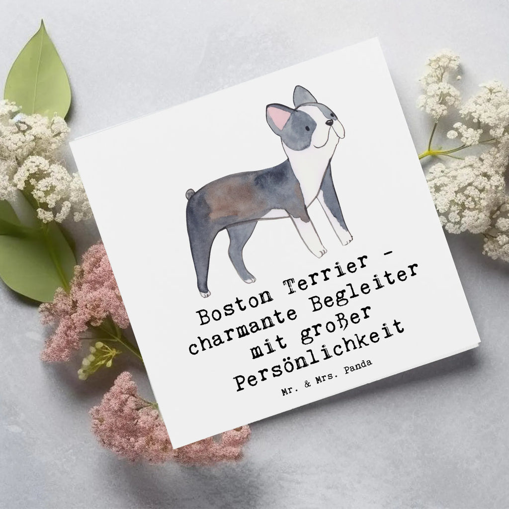 Deluxe Card Boston Terrier - charmante Begleiter mit großer Persönlichkeit Klappkarte, Karte, Einladungskarte, Geburtstagskarte, Hochzeitskarte, Hochwertige Klappkarte, Hochwertige Grußkarte, Grußkarte, Glückwunschkarte, Hund, Hunderasse, Rassehund, Hundebesitzer, Geschenk, Tierfreund, Schenken, Welpe