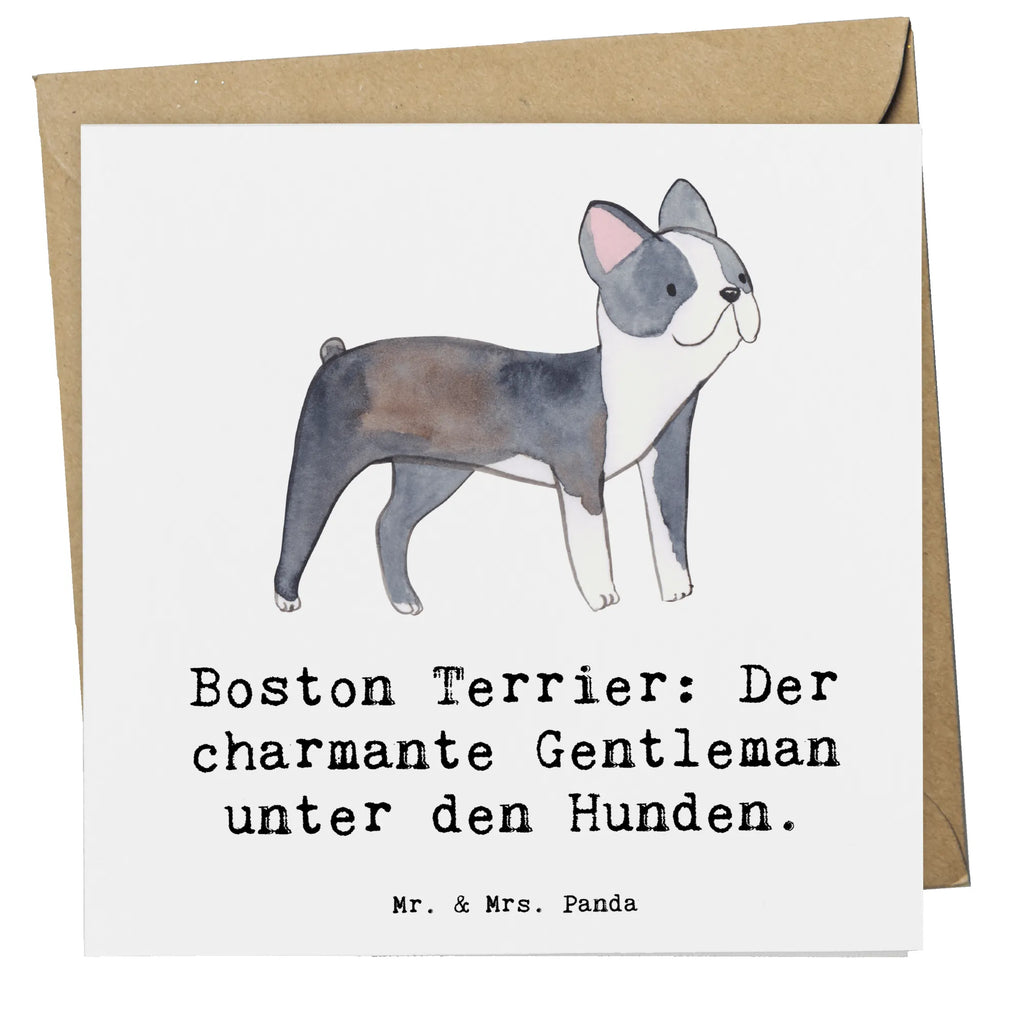 Deluxe Karte Boston Terrier Gentleman Grußkarte, Hochzeitskarte, Geburtstagskarte, Hochwertige Grußkarte, Einladungskarte, Karte, Klappkarte, Glückwunschkarte, Hochwertige Klappkarte, Hund, Hunderasse, Rassehund, Hundebesitzer, Geschenk, Tierfreund, Schenken, Welpe