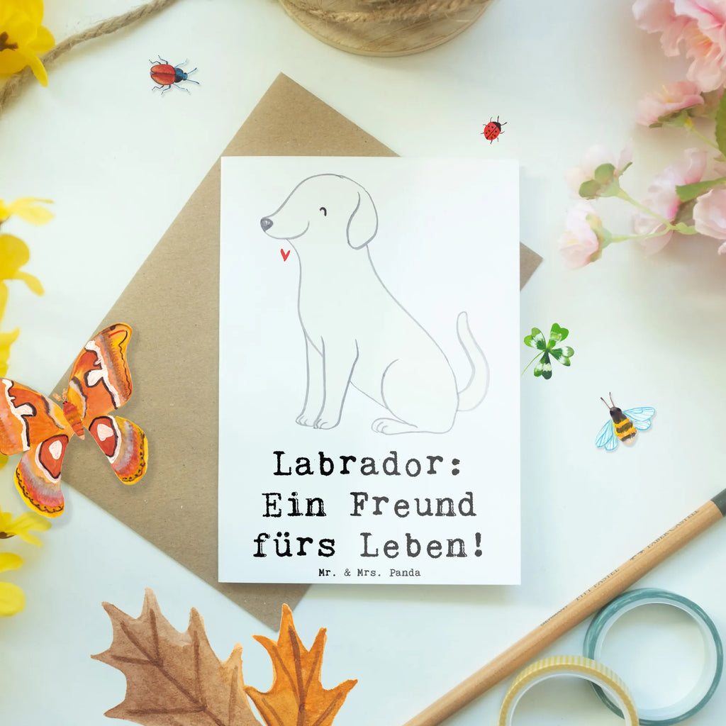Greetings card Labrador: Ein Freund fürs Leben! Hochzeitskarte, Ansichtskarten, Klappkarte, Grußkarte, Geburtstagskarte, Glückwunschkarte, Karte, Einladungskarte, Hund, Hunderasse, Rassehund, Hundebesitzer, Geschenk, Tierfreund, Schenken, Welpe