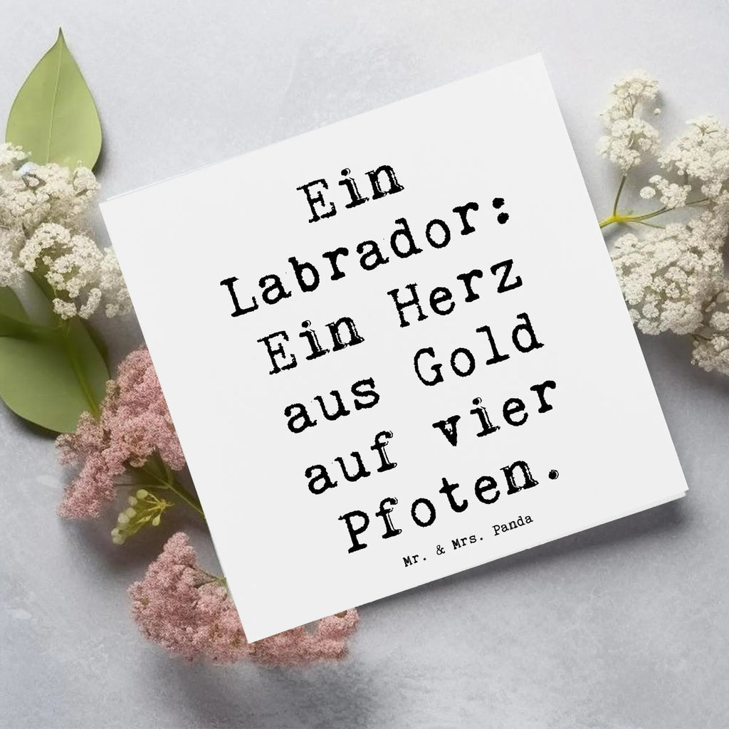 Deluxe Card Saying Ein Labrador: Ein Herz aus Gold auf vier Pfoten. Karte, Grußkarte, Hochwertige Grußkarte, Klappkarte, Geburtstagskarte, Glückwunschkarte, Einladungskarte, Hochzeitskarte, Hochwertige Klappkarte, Hund, Hunderasse, Rassehund, Hundebesitzer, Geschenk, Tierfreund, Schenken, Welpe