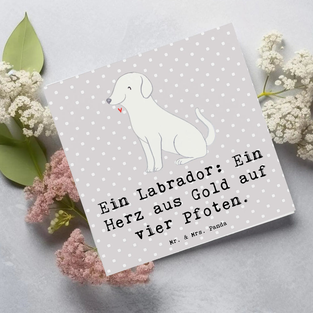 Deluxe Card Ein Labrador: Ein Herz aus Gold auf vier Pfoten. Glückwunschkarte, Karte, Klappkarte, Geburtstagskarte, Hochwertige Klappkarte, Hochwertige Grußkarte, Einladungskarte, Hochzeitskarte, Grußkarte, Hund, Hunderasse, Rassehund, Hundebesitzer, Geschenk, Tierfreund, Schenken, Welpe
