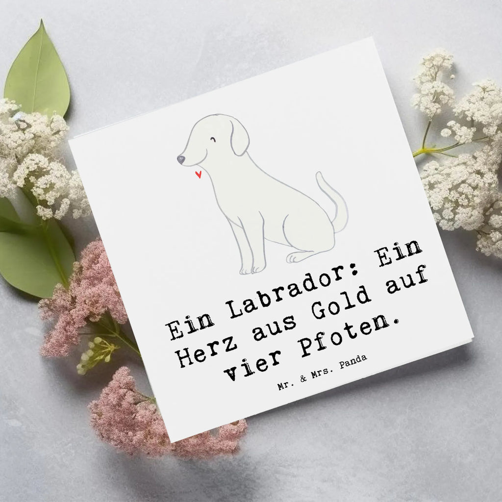 Deluxe Card Ein Labrador: Ein Herz aus Gold auf vier Pfoten. Glückwunschkarte, Karte, Klappkarte, Geburtstagskarte, Hochwertige Klappkarte, Hochwertige Grußkarte, Einladungskarte, Hochzeitskarte, Grußkarte, Hund, Hunderasse, Rassehund, Hundebesitzer, Geschenk, Tierfreund, Schenken, Welpe