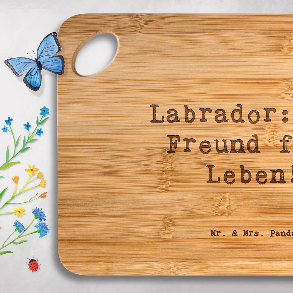 Bambus - deska do krojenia Przysłowie Labrador: Ein Freund fürs Leben! Pies, rasa psa, pies rasowy, właściciel psa, prezent, miłośnik zwierząt, dawanie, szczeniak