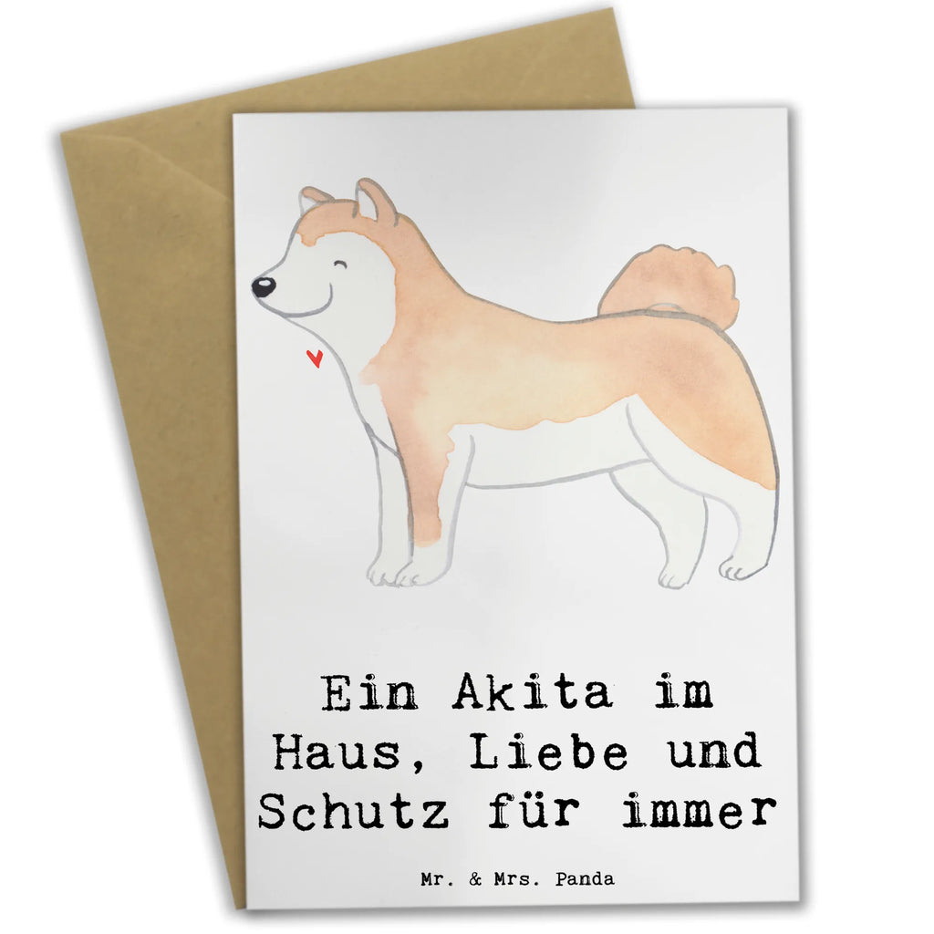 Grußkarte Akita Inu Liebe Hochzeitskarte, Ansichtskarten, Einladungskarte, Karte, Klappkarte, Grußkarte, Glückwunschkarte, Geburtstagskarte, Hund, Hunderasse, Rassehund, Hundebesitzer, Geschenk, Tierfreund, Schenken, Welpe