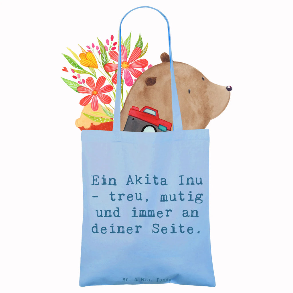 Tote bag Saying Ein Akita Inu - treu, mutig und immer an deiner Seite. Badetasche, Stofftasche, Einkaufstasche, Jutebeutel, Tasche, Jutetasche, Einkaufstüte, Umhängetasche, Schultertasche, Beuteltasche, Beutel, Shopper, Laptoptasche, Strandtasche, Tragetasche, Stoffbeutel, Hund, Hunderasse, Rassehund, Hundebesitzer, Geschenk, Tierfreund, Schenken, Welpe