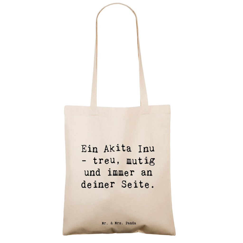 Tote bag Saying Ein Akita Inu - treu, mutig und immer an deiner Seite. Badetasche, Stofftasche, Einkaufstasche, Jutebeutel, Tasche, Jutetasche, Einkaufstüte, Umhängetasche, Schultertasche, Beuteltasche, Beutel, Shopper, Laptoptasche, Strandtasche, Tragetasche, Stoffbeutel, Hund, Hunderasse, Rassehund, Hundebesitzer, Geschenk, Tierfreund, Schenken, Welpe