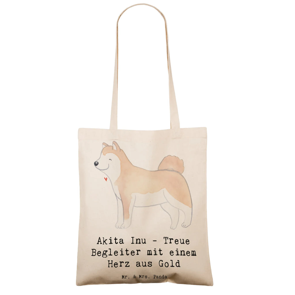 Tote bag Akita Inu - Treue Begleiter mit einem Herz aus Gold Badetasche, Jutebeutel, Umhängetasche, Einkaufstasche, Strandtasche, Tasche, Beutel, Stofftasche, Schultertasche, Laptoptasche, Tragetasche, Einkaufstüte, Shopper, Stoffbeutel, Beuteltasche, Jutetasche, Hund, Hunderasse, Rassehund, Hundebesitzer, Geschenk, Tierfreund, Schenken, Welpe