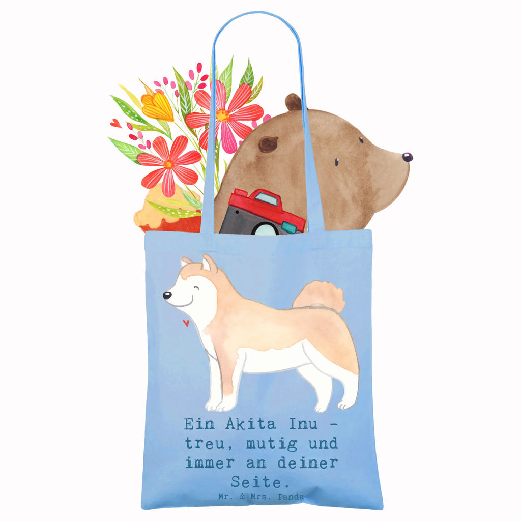 Tragetasche Akita Inu Freund Jutetasche, Stofftasche, Beutel, Beuteltasche, Tasche, Umhängetasche, Shopper, Einkaufstasche, Stoffbeutel, Jutebeutel, Strandtasche, Tragetasche, Badetasche, Laptoptasche, Schultertasche, Einkaufstüte, Hund, Hunderasse, Rassehund, Hundebesitzer, Geschenk, Tierfreund, Schenken, Welpe
