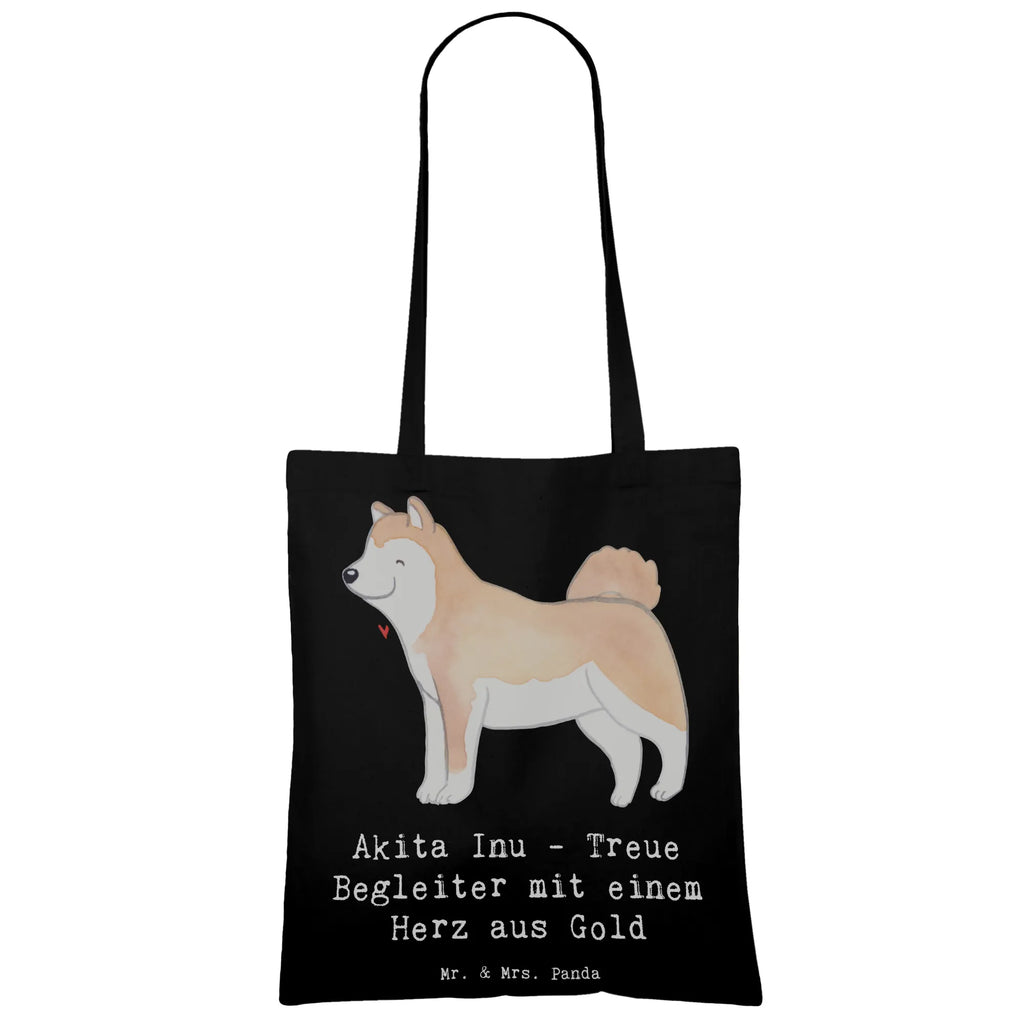 Tote bag Akita Inu - Treue Begleiter mit einem Herz aus Gold Badetasche, Jutebeutel, Umhängetasche, Einkaufstasche, Strandtasche, Tasche, Beutel, Stofftasche, Schultertasche, Laptoptasche, Tragetasche, Einkaufstüte, Shopper, Stoffbeutel, Beuteltasche, Jutetasche, Hund, Hunderasse, Rassehund, Hundebesitzer, Geschenk, Tierfreund, Schenken, Welpe