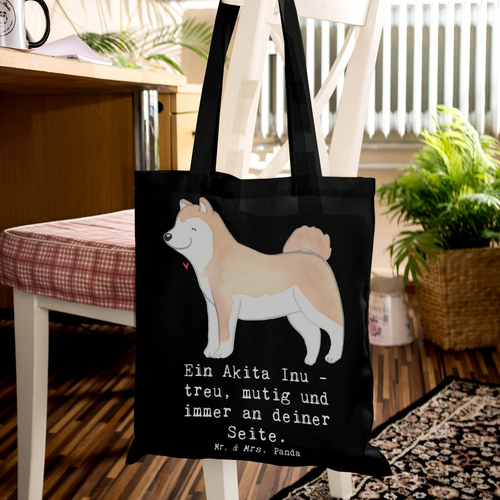 Tragetasche Akita Inu Freund Jutetasche, Stofftasche, Beutel, Beuteltasche, Tasche, Umhängetasche, Shopper, Einkaufstasche, Stoffbeutel, Jutebeutel, Strandtasche, Tragetasche, Badetasche, Laptoptasche, Schultertasche, Einkaufstüte, Hund, Hunderasse, Rassehund, Hundebesitzer, Geschenk, Tierfreund, Schenken, Welpe