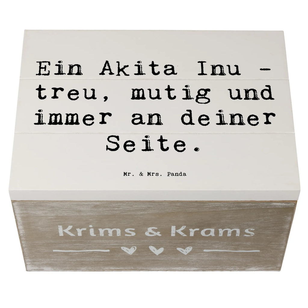 Wooden chest Saying Ein Akita Inu - treu, mutig und immer an deiner Seite. Erinnerungsbox, XXL, Kiste, Schatulle, Schatzkiste, Geschenkdose, Truhe, Erinnerungskiste, Dekokiste, Holzkiste, Geschenkbox, Aufbewahrungsbox, Hund, Hunderasse, Rassehund, Hundebesitzer, Geschenk, Tierfreund, Schenken, Welpe