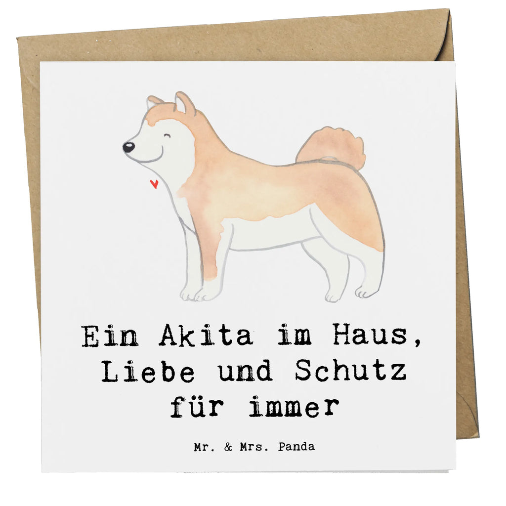 Deluxe Card Ein Akita im Haus, Liebe und Schutz für immer Karte, Hochwertige Klappkarte, Grußkarte, Einladungskarte, Hochzeitskarte, Glückwunschkarte, Klappkarte, Geburtstagskarte, Hochwertige Grußkarte, Hund, Hunderasse, Rassehund, Hundebesitzer, Geschenk, Tierfreund, Schenken, Welpe