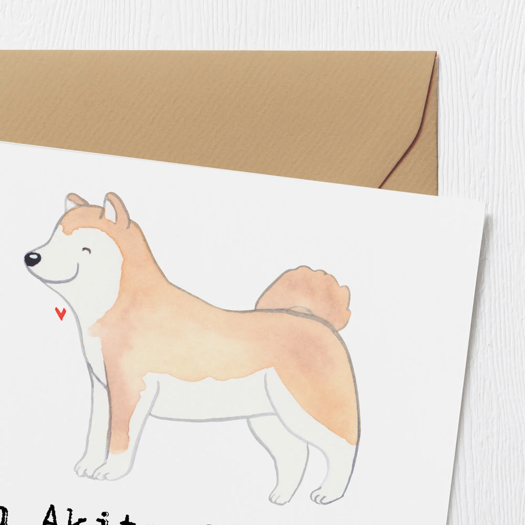 Deluxe Card Ein Akita im Haus, Liebe und Schutz für immer Karte, Hochwertige Klappkarte, Grußkarte, Einladungskarte, Hochzeitskarte, Glückwunschkarte, Klappkarte, Geburtstagskarte, Hochwertige Grußkarte, Hund, Hunderasse, Rassehund, Hundebesitzer, Geschenk, Tierfreund, Schenken, Welpe