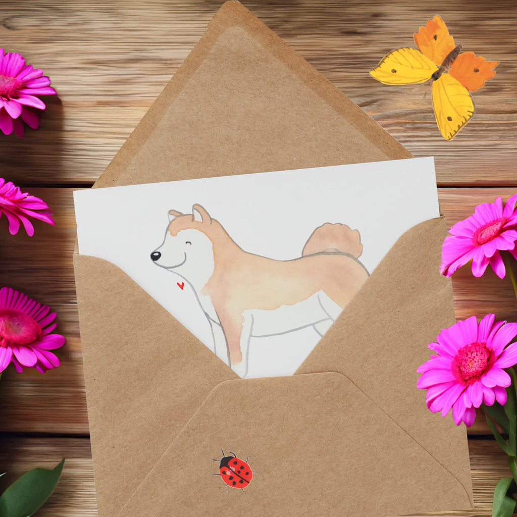 Deluxe Card Ein Akita Inu - treu, mutig und immer an deiner Seite. Karte, Klappkarte, Hochzeitskarte, Geburtstagskarte, Hochwertige Grußkarte, Hochwertige Klappkarte, Glückwunschkarte, Grußkarte, Einladungskarte, Hund, Hunderasse, Rassehund, Hundebesitzer, Geschenk, Tierfreund, Schenken, Welpe