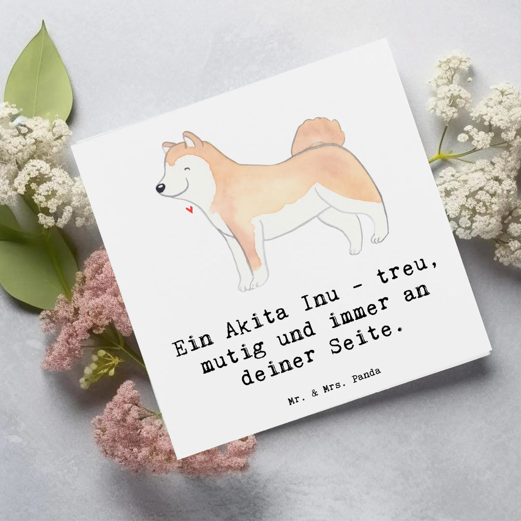 Deluxe Card Ein Akita Inu - treu, mutig und immer an deiner Seite. Karte, Klappkarte, Hochzeitskarte, Geburtstagskarte, Hochwertige Grußkarte, Hochwertige Klappkarte, Glückwunschkarte, Grußkarte, Einladungskarte, Hund, Hunderasse, Rassehund, Hundebesitzer, Geschenk, Tierfreund, Schenken, Welpe
