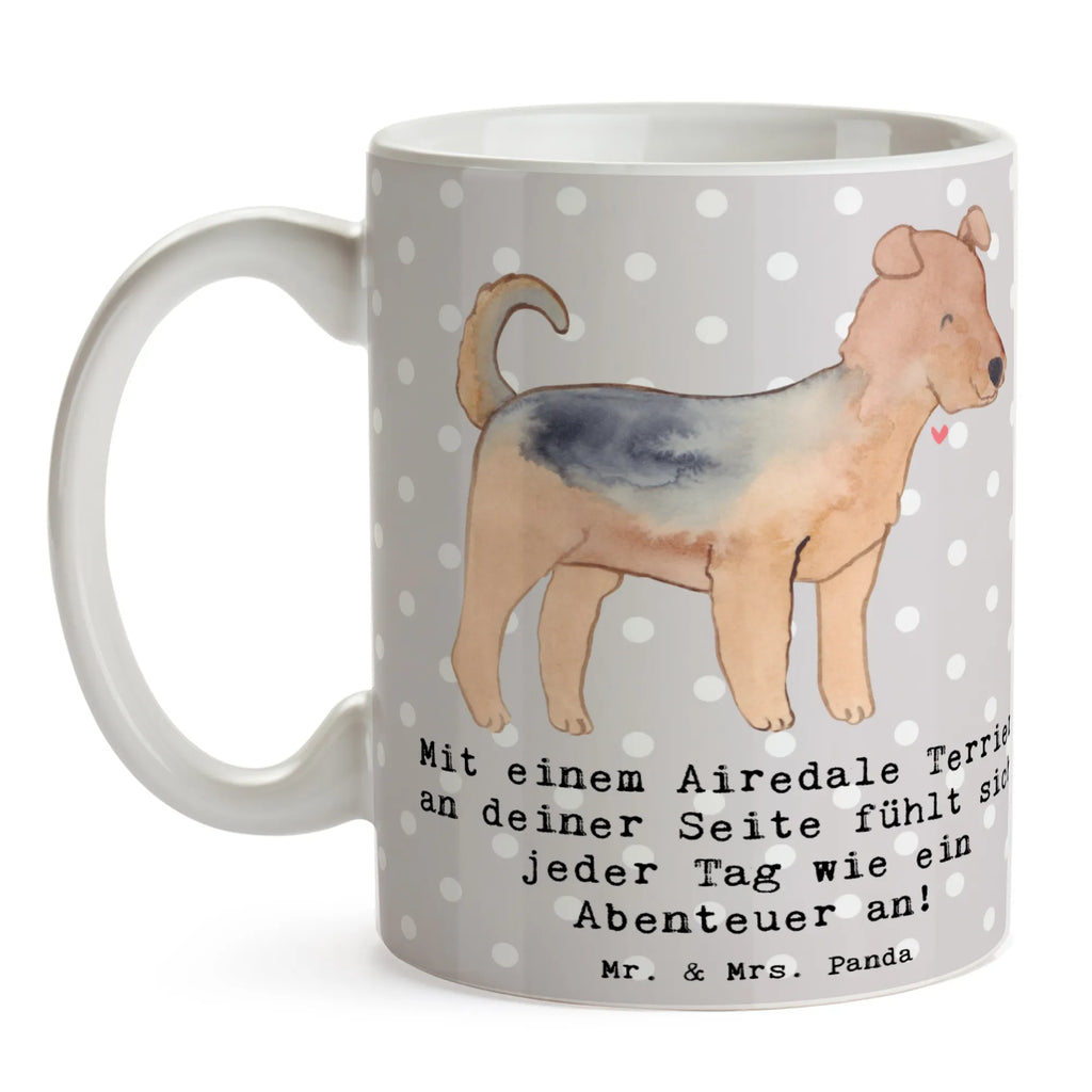 Tasse Airedale Terrier Abenteuer Porzellantasse, Geschenktasse, Tasse mit Zitaten, Bürotasse, Keramiktasse, Tasse, Kaffeetasse, Tasse mit Motiven, Teetasse, Hund, Hunderasse, Rassehund, Hundebesitzer, Geschenk, Tierfreund, Schenken, Welpe