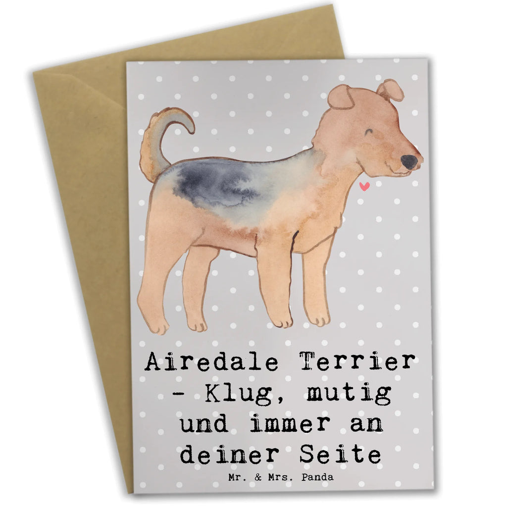 Greetings card Airedale Terrier - Klug, mutig und immer an deiner Seite Glückwunschkarte, Ansichtskarten, Geburtstagskarte, Hochzeitskarte, Einladungskarte, Karte, Grußkarte, Klappkarte, Hund, Hunderasse, Rassehund, Hundebesitzer, Geschenk, Tierfreund, Schenken, Welpe