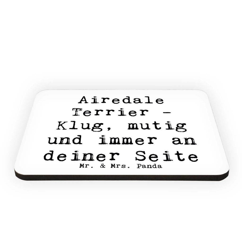 Magnet Saying Airedale Terrier - Klug, mutig und immer an deiner Seite Kühlschrankmagnet, Pinnwandmagnet, Dekomagnet, Motivmagnete, Notiz Magnet, Souvenir Magnet, Whiteboard Magnet, Kühlschrank Dekoration, Hund, Hunderasse, Rassehund, Hundebesitzer, Geschenk, Tierfreund, Schenken, Welpe