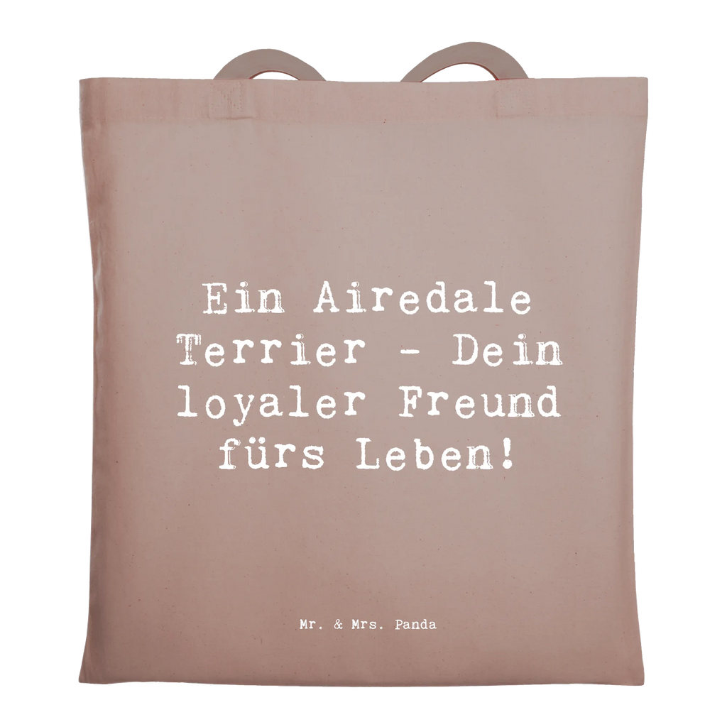 Tote bag Saying Ein Airedale Terrier - Dein loyaler Freund fürs Leben! Jutebeutel, Strandtasche, Laptoptasche, Beuteltasche, Tragetasche, Tasche, Stofftasche, Beutel, Umhängetasche, Einkaufstasche, Badetasche, Einkaufstüte, Shopper, Schultertasche, Stoffbeutel, Jutetasche, Hund, Hunderasse, Rassehund, Hundebesitzer, Geschenk, Tierfreund, Schenken, Welpe