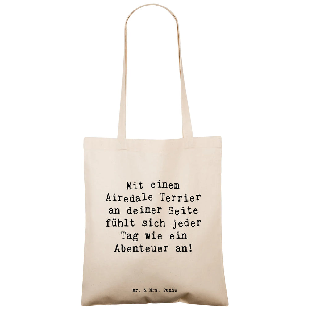 Tragetasche Spruch Airedale Terrier Abenteuer Beuteltasche, Beutel, Einkaufstasche, Jutebeutel, Stoffbeutel, Tasche, Shopper, Umhängetasche, Strandtasche, Schultertasche, Stofftasche, Tragetasche, Badetasche, Jutetasche, Einkaufstüte, Laptoptasche, Hund, Hunderasse, Rassehund, Hundebesitzer, Geschenk, Tierfreund, Schenken, Welpe