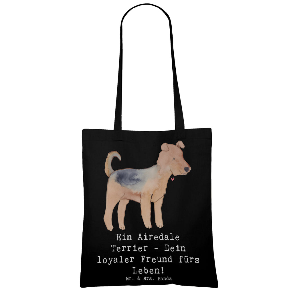 Tragetasche Airedale Terrier Laptoptasche, Tragetasche, Shopper, Einkaufstüte, Stofftasche, Jutebeutel, Umhängetasche, Beutel, Schultertasche, Einkaufstasche, Stoffbeutel, Badetasche, Tasche, Beuteltasche, Jutetasche, Strandtasche, Hund, Hunderasse, Rassehund, Hundebesitzer, Geschenk, Tierfreund, Schenken, Welpe