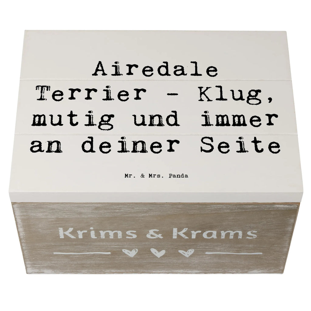 Holzkiste Spruch Airedale Terrier Schatzkiste, Erinnerungsbox, Geschenkbox, Truhe, Aufbewahrungsbox, Kiste, Erinnerungskiste, Dekokiste, Geschenkdose, XXL, Holzkiste, Schatulle, Hund, Hunderasse, Rassehund, Hundebesitzer, Geschenk, Tierfreund, Schenken, Welpe