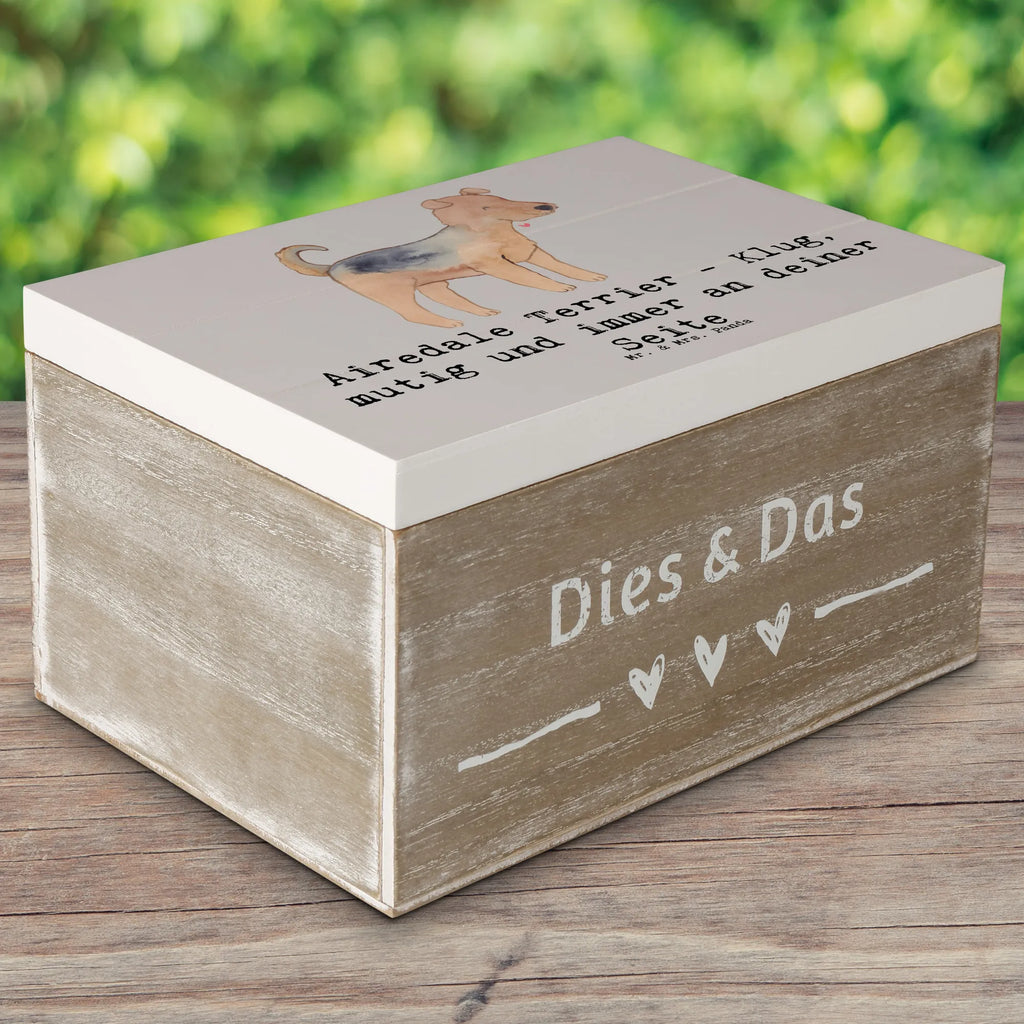 Holzkiste Airedale Terrier Geschenkdose, Dekokiste, XXL, Erinnerungskiste, Schatzkiste, Holzkiste, Schatulle, Aufbewahrungsbox, Erinnerungsbox, Truhe, Kiste, Geschenkbox, Hund, Hunderasse, Rassehund, Hundebesitzer, Geschenk, Tierfreund, Schenken, Welpe