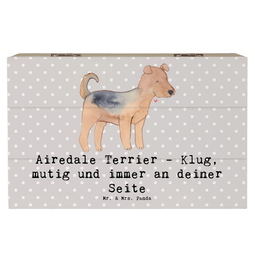 Holzkiste Airedale Terrier Geschenkdose, Dekokiste, XXL, Erinnerungskiste, Schatzkiste, Holzkiste, Schatulle, Aufbewahrungsbox, Erinnerungsbox, Truhe, Kiste, Geschenkbox, Hund, Hunderasse, Rassehund, Hundebesitzer, Geschenk, Tierfreund, Schenken, Welpe