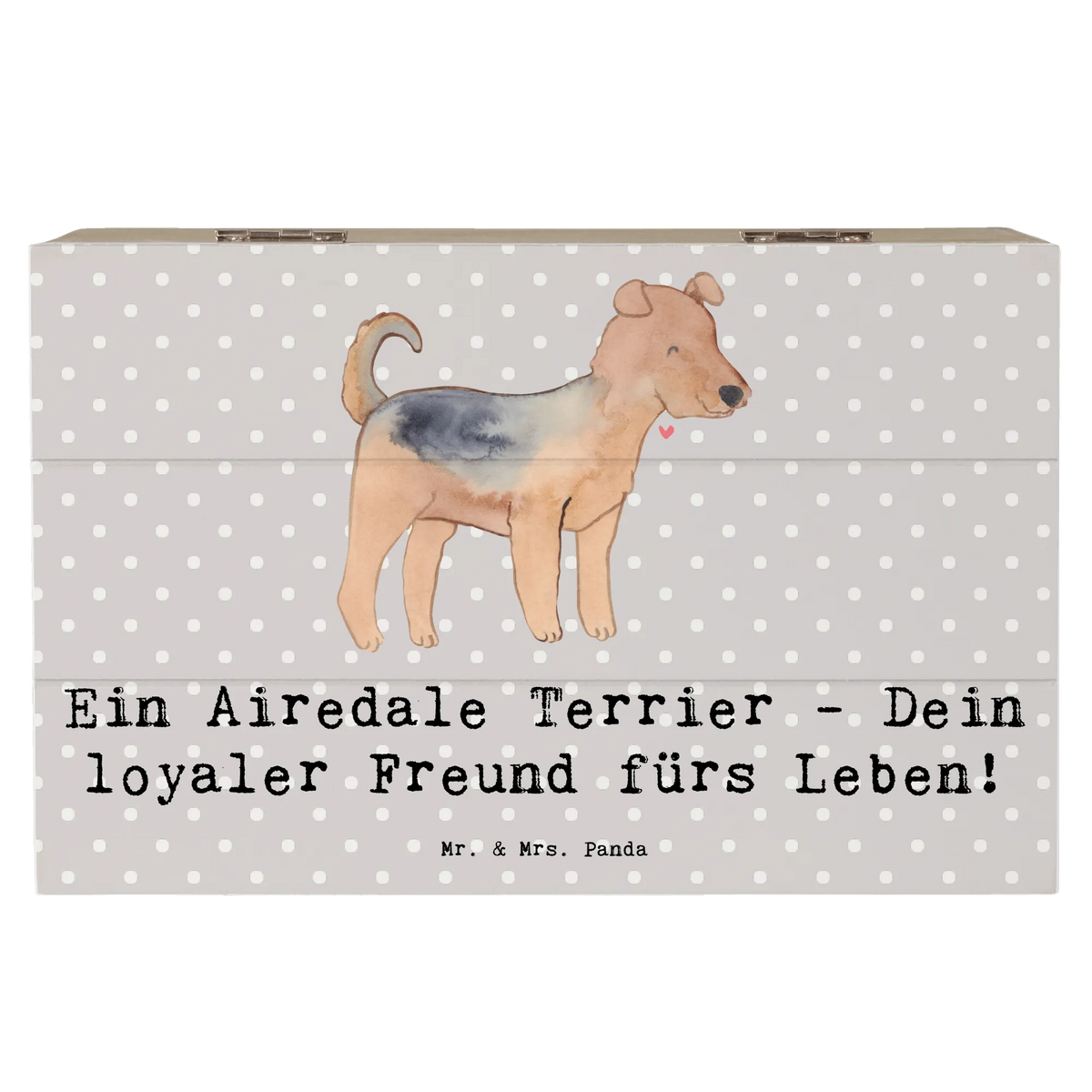 Wooden chest Ein Airedale Terrier - Dein loyaler Freund fürs Leben! giving, gift, dog breed, purebred dog, dog owner, animal lover, puppy