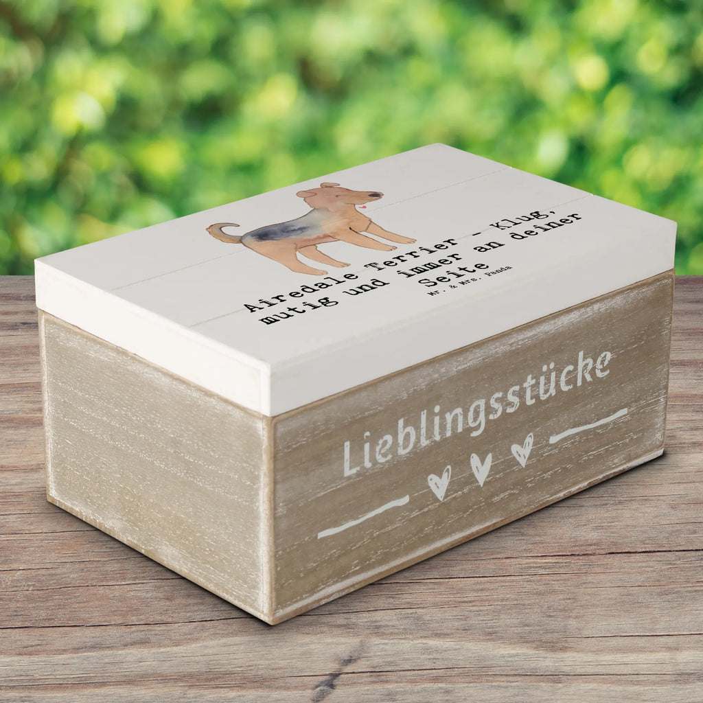 Holzkiste Airedale Terrier Geschenkdose, Dekokiste, XXL, Erinnerungskiste, Schatzkiste, Holzkiste, Schatulle, Aufbewahrungsbox, Erinnerungsbox, Truhe, Kiste, Geschenkbox, Hund, Hunderasse, Rassehund, Hundebesitzer, Geschenk, Tierfreund, Schenken, Welpe