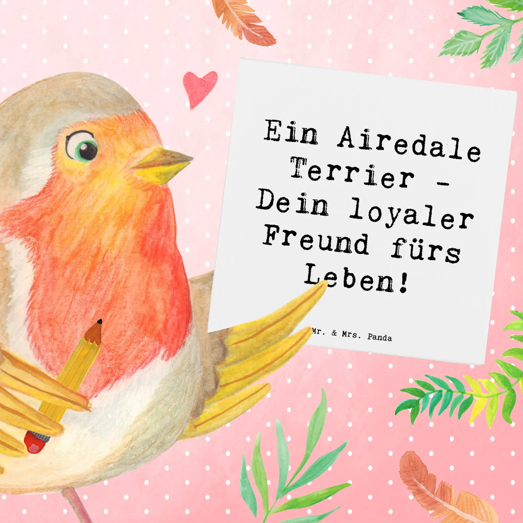 Deluxe Card Saying Ein Airedale Terrier - Dein loyaler Freund fürs Leben! Karte, Hochzeitskarte, Klappkarte, Geburtstagskarte, Glückwunschkarte, Grußkarte, Hochwertige Klappkarte, Einladungskarte, Hochwertige Grußkarte, Hund, Hunderasse, Rassehund, Hundebesitzer, Geschenk, Tierfreund, Schenken, Welpe