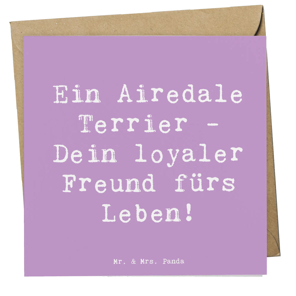 Deluxe Card Saying Ein Airedale Terrier - Dein loyaler Freund fürs Leben! Karte, Hochzeitskarte, Klappkarte, Geburtstagskarte, Glückwunschkarte, Grußkarte, Hochwertige Klappkarte, Einladungskarte, Hochwertige Grußkarte, Hund, Hunderasse, Rassehund, Hundebesitzer, Geschenk, Tierfreund, Schenken, Welpe