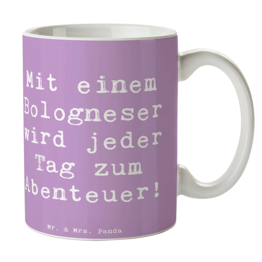 Tasse Spruch Bologneser Abenteuer Tasse, Keramiktasse, Tasse mit Zitaten, Bürotasse, Tasse mit Motiven, Porzellantasse, Teetasse, Geschenktasse, Kaffeetasse, Hund, Hunderasse, Rassehund, Hundebesitzer, Geschenk, Tierfreund, Schenken, Welpe