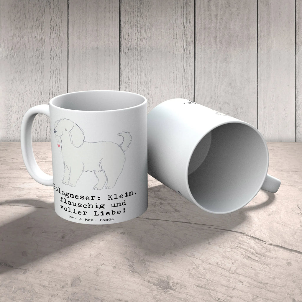 Mug Bologneser: Klein, flauschig und voller Liebe! Tasse mit Zitaten, Tasse mit Motiven, Tasse, Teetasse, Bürotasse, Geschenktasse, Keramiktasse, Porzellantasse, Kaffeetasse, Hund, Hunderasse, Rassehund, Hundebesitzer, Geschenk, Tierfreund, Schenken, Welpe