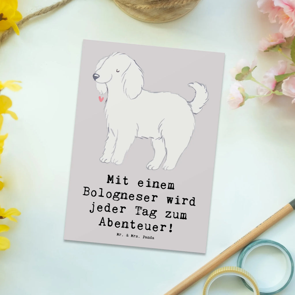 Postkarte Bologneser Abenteuer Ansichtskarten, Dankeskarte, Grußkarte, Einladungskarte, Einladung, Postkarte, Karte, Geburtstagskarte, Geschenkkarte, Einladungskarten Geburtstag, Ansichtskarte, Einladung Geburtstag, Hund, Hunderasse, Rassehund, Hundebesitzer, Geschenk, Tierfreund, Schenken, Welpe
