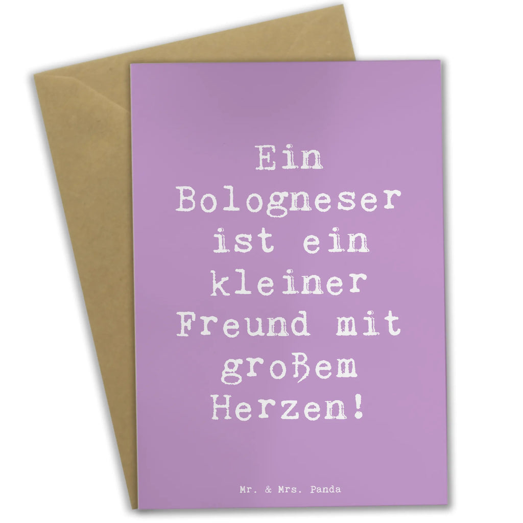 Greetings card Saying Ein Bologneser ist ein kleiner Freund mit großem Herzen! Hochzeitskarte, Geburtstagskarte, Klappkarte, Grußkarte, Einladungskarte, Ansichtskarten, Karte, Glückwunschkarte, Hund, Hunderasse, Rassehund, Hundebesitzer, Geschenk, Tierfreund, Schenken, Welpe