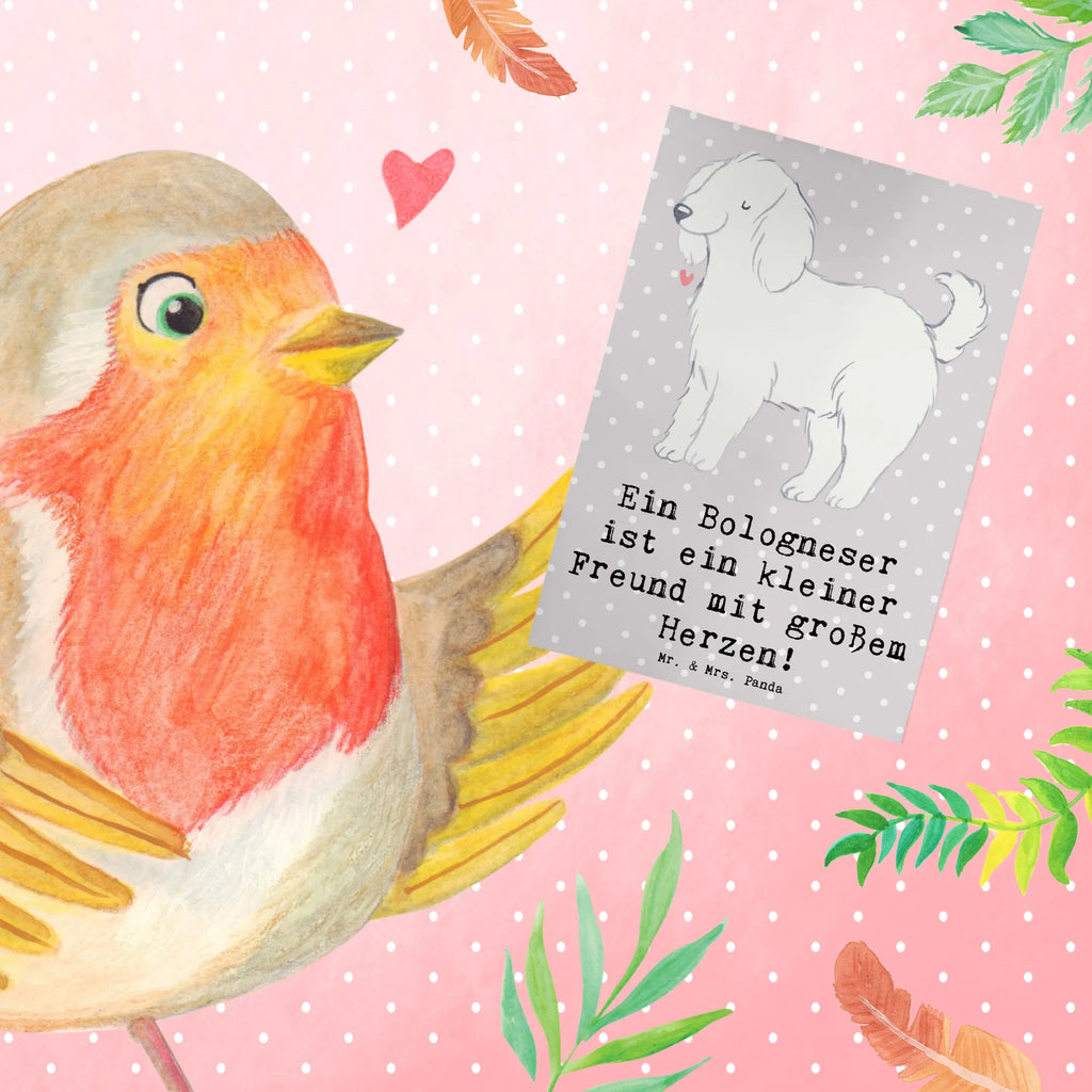 Greetings card Ein Bologneser ist ein kleiner Freund mit großem Herzen! Hochzeitskarte, Klappkarte, Grußkarte, Einladungskarte, Ansichtskarten, Glückwunschkarte, Karte, Geburtstagskarte, Hund, Hunderasse, Rassehund, Hundebesitzer, Geschenk, Tierfreund, Schenken, Welpe