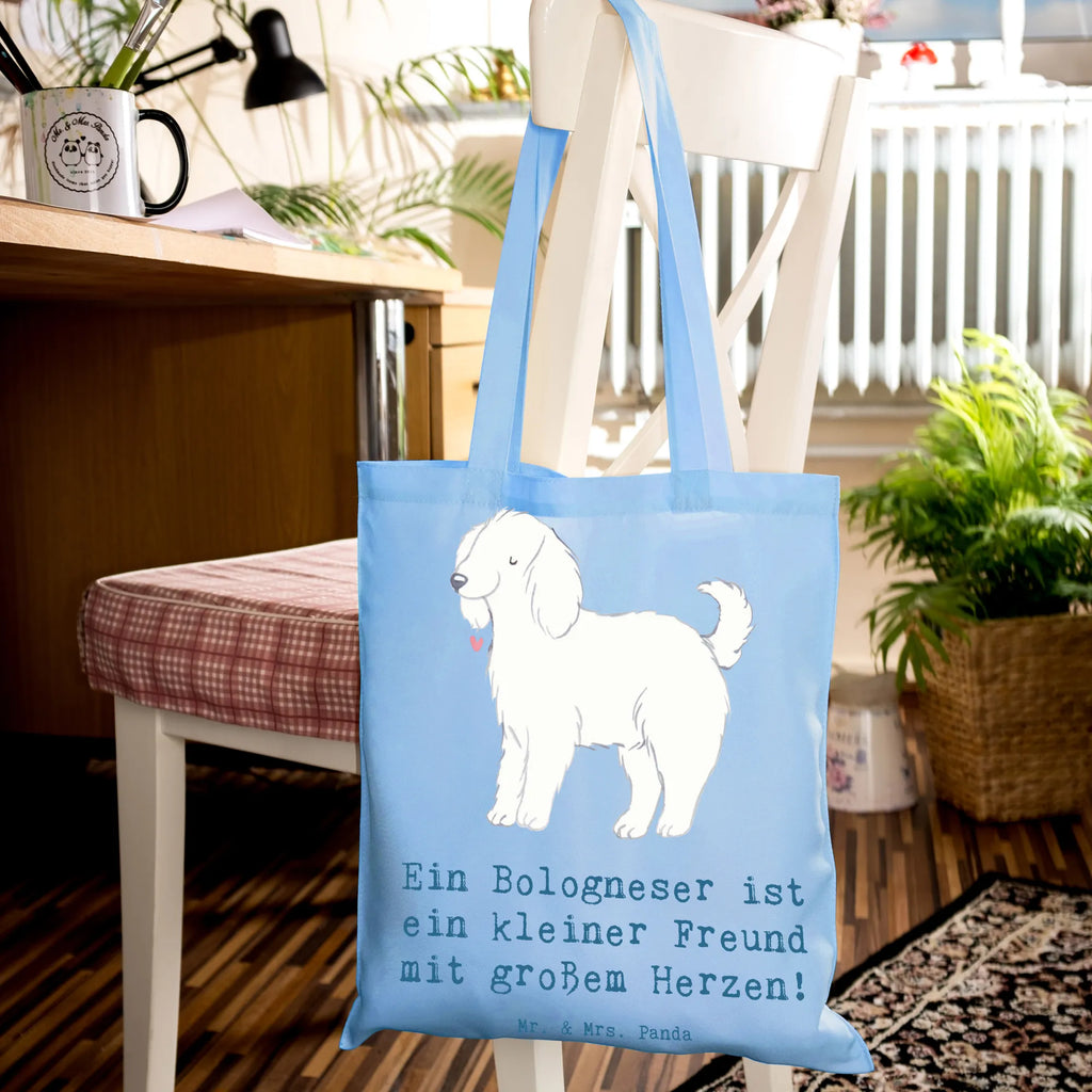 Tote bag Ein Bologneser ist ein kleiner Freund mit großem Herzen! Einkaufstüte, Laptoptasche, Jutetasche, Tasche, Einkaufstasche, Schultertasche, Jutebeutel, Tragetasche, Shopper, Beuteltasche, Stofftasche, Beutel, Stoffbeutel, Umhängetasche, Strandtasche, Badetasche, Hund, Hunderasse, Rassehund, Hundebesitzer, Geschenk, Tierfreund, Schenken, Welpe